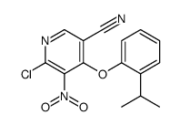 6-chloro-5-nitro-4-(2-propan-2-ylphenoxy)pyridine-3-carbonitrile结构式