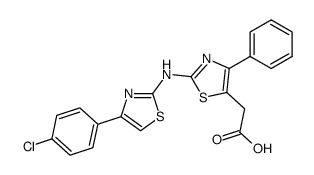 {2-[4-(4-Chloro-phenyl)-thiazol-2-ylamino]-4-phenyl-thiazol-5-yl}-acetic acid Structure