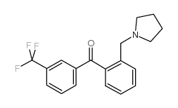 2-PYRROLIDINOMETHYL-3'-TRIFLUOROMETHYLBENZOPHENONE结构式