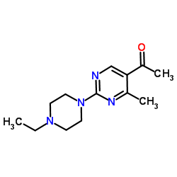 1-[2-(4-Ethyl-1-piperazinyl)-4-methyl-5-pyrimidinyl]ethanone Structure