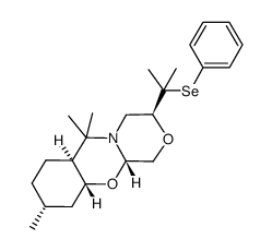 (3S,6aS,9R,10aR,11aS)-3-(1-methyl-1-phenylselenenylethyl)-6,6,9-trimethyl-decahydro-3H,7H-[1,4]oxazino[3,4-b][1,3]benzoxazine结构式