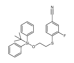 3-fluoro-4-(2-tert-butyldiphenylsilyloxyethylsulfanyl)benzonitrile Structure