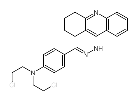 Benzaldehyde,4-[bis(2-chloroethyl)amino]-, 2-(1,2,3,4-tetrahydro-9-acridinyl)hydrazone structure