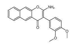 2-amino-3-(3,4-dimethoxyphenyl)benzo[g]chromen-4-one Structure