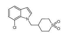 7-chloro-1-(1,1-dioxo-hexahydro-thiopyran-4-yl)methyl-1H-indole Structure