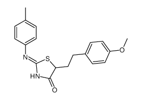 5-(4-Methoxyphenethyl)-2-(p-tolylimino)thiazolidin-4-one结构式