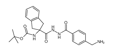 N-{[4-(aminomethyl)phenyl]carbonylamino}{2-[(tert-butoxy)carbonylamino]indan-2-yl}carboxamide结构式