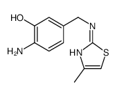 2-amino-5-[[(4-methyl-1,3-thiazol-2-yl)amino]methyl]phenol结构式