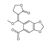 α-(2-Nitro-4,5-methylendioxy-α-methoxy-benzyliden)-butyrolacton结构式