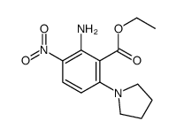 ethyl 2-amino-3-nitro-6-pyrrolidin-1-ylbenzoate Structure
