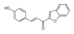 1-(1-benzofuran-2-yl)-3-(4-hydroxyphenyl)prop-2-en-1-one结构式