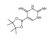 5-(4,4,5,5-tetramethyl-1,3,2-dioxaborolan-2-yl)pyrimidine-2,4-diamine Structure
