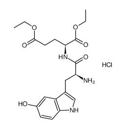 diethyl 5-hydroxy-L-tryptophyl-L-glutamate hydrochloride结构式