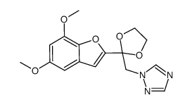 1-[[2-(5,7-dimethoxy-1-benzofuran-2-yl)-1,3-dioxolan-2-yl]methyl]-1,2,4-triazole Structure
