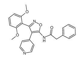 3-(2,6-Dimethoxyphenyl)-5-(phenylacetylamino)-4-(4-pyridyl)isoxazole Structure