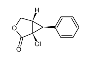 1-Chlor-c-2-(hydroxymethyl)-t-3-phenyl-r-1-cyclopropancarbonsaeurelacton Structure