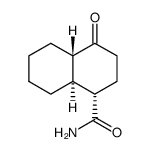 (+-)-4-oxo-(4ar,8ac)-decahydro-[1t]naphthoic acid amide Structure