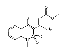 methyl 3-amino-5-methyl-5H-thieno[3,2-e][2,1]benzothiazine-2-carboxylate-2,2-dioxide Structure