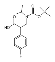 3-(tert-butoxycarbonyl(isopropyl)amino)-2-(4-fluorophenyl)propanoic acid Structure