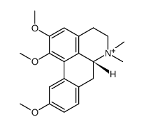 (R)-1,2,10-Trimethoxy-6,6-dimethyl-5,6,6a,7-tetrahydro-4H-dibenzo[de,g]quinolinium结构式