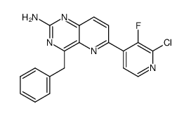 4-benzyl-6-(2-chloro-3-fluoropyridin-4-yl)pyrido[3,2-d]pyrimidin-2-ylamine Structure