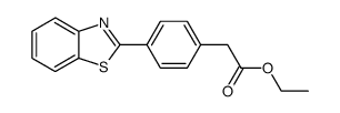 (4-benzothiazol-2-yl-phenyl)-acetic acid ethyl ester结构式