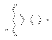 2-acetylthiomethyl-4-(4-chlorophenyl)-4-oxobutanoic acid结构式
