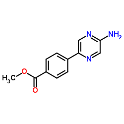 Methyl 4-(5-amino-2-pyrazinyl)benzoate结构式