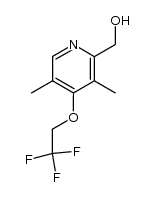 3,5-Dimethyl-2-hydroxymethyl-4-(2,2,2-trifluoroethoxy)pyridine结构式