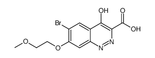 6-bromo-4-hydroxy-7-(2-methoxyethoxy)cinnoline-3-carboxylic acid结构式