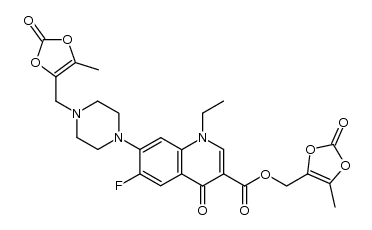 N-(5-methyl-2-oxo-1,3-dioxol-4-yl)methyl NFLX (5-methyl-2-oxo-1,3-dioxol-4-yl)methyl ester结构式