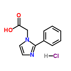 (2-Phenyl-1H-imidazol-1-yl)acetic acid hydrochloride (1:1)结构式