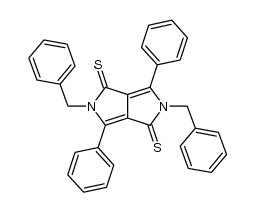 2,5-dibenzyl-3,6-diphenylpyrrolo[3,4-c]pyrrole-1,4(2H,5H)-dithione结构式