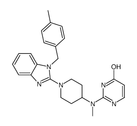 2-[methyl-[1-[1-[(4-methylphenyl)methyl]benzimidazol-2-yl]piperidin-4-yl]amino]-1H-pyrimidin-6-one Structure