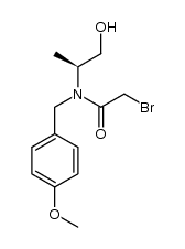 2-bromo-N-[(1S)-2-hydroxy-1-methylethyl]-N-(4-methoxybenzyl)acetamide Structure