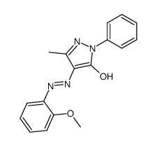 4-(2-methoxy-benzeneazo)-3-methyl-1-phenyl-5-pyrazolone Structure