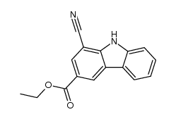 ethyl 1-cyano-9H-carbazole-3-carboxylate结构式