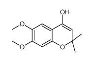 6,7-dimethoxy-2,2-dimethylchromen-4-ol结构式