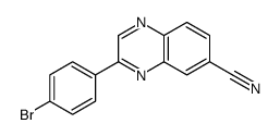 3-(4-bromophenyl)quinoxaline-6-carbonitrile Structure