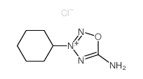 1,2,3,4-Oxatriazolium,5-amino-3-cyclohexyl-, chloride (1:1)结构式