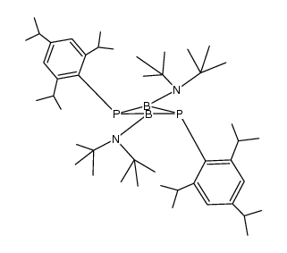 2,4-bis(di-tert-butylamino)-1,3-bis(2,4,6-triisopropylphenyl)-1,3,2,4-diphosphadiboretane Structure