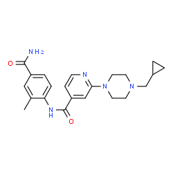 N-(4-CARBAMOYL-2-METHYLPHENYL)-2-(4-(CYCLOPROPYLMETHYL)PIPERAZIN-1-YL)ISONICOTINAMIDE structure