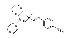 1-(p-cyanophenyl)-3,3-dimethyl-5,5-diphenyl-1-azapenta-1,4-diene结构式