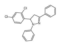 3-(2,4-dichlorophenyl)-2,5-diphenyl-3,4-dihydropyrazole结构式