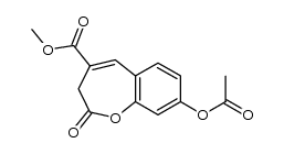 methyl 8-acetoxy-2-oxo-2,3-dihydro-1-benzoxepin-4-carboxylate Structure