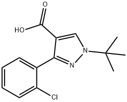 1-tert-butyl-3-(2-chlorophenyl)-1H-pyrazole-4-carboxylic acid Structure