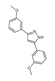 3,5-bis(3-methoxyphenyl)-1H-pyrazole结构式