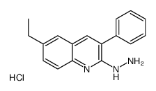 2-Hydrazino-6-ethyl-3-phenylquinoline hydrochloride结构式