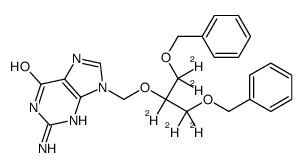 2-amino-9-[[1,1,2,3,3-pentadeuterio-1,3-bis(phenylmethoxy)propan-2-yl]oxymethyl]-3H-purin-6-one Structure