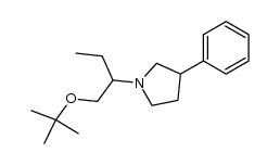 3-phenyl-N-(1'-tert-butoxy-2'-butyl)pyrrolidine结构式